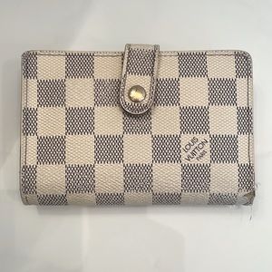 Louis Vuitton Damier Azur French Purse kiss lock wallet